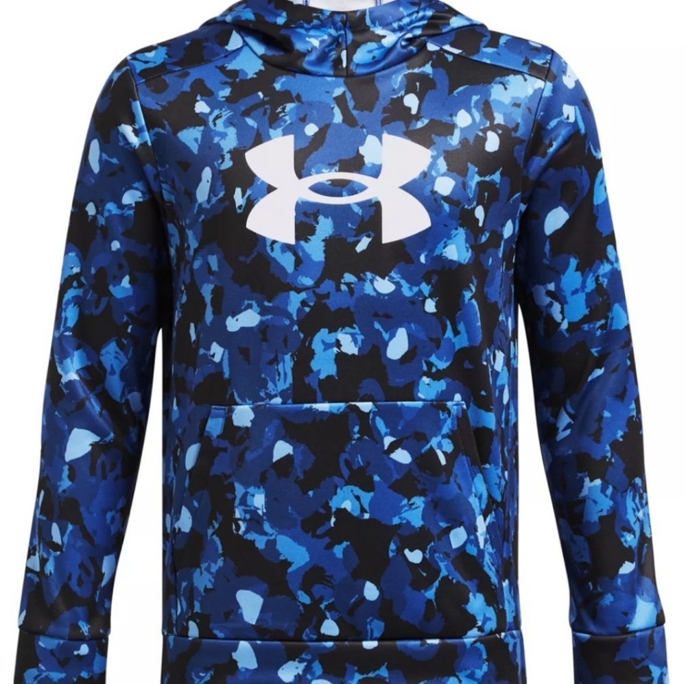 NWT Under Armour Fleece® Big Logo Blue Camo Hoodie - Youth Boys - Various Sizes
